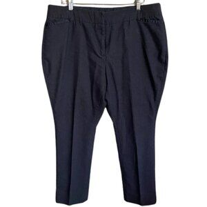 Amanda and Chelsea Curvy Classic Navy Patterned Trousers Size 18